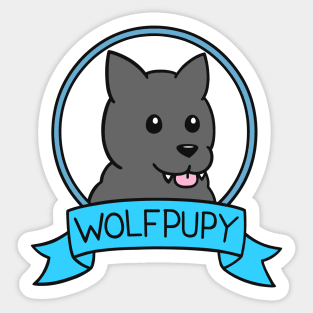 wolf pupy logo Sticker